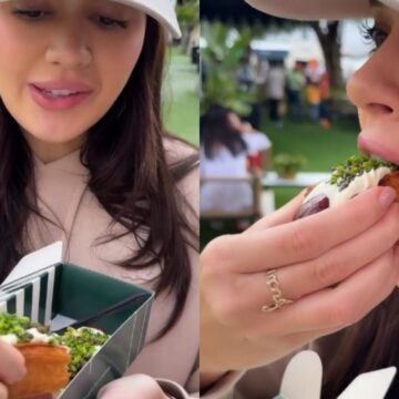 Influenciadora Franciny Elke paga R$ 500 em cachorro-quente com caviar e ouro nos Estados Unidos