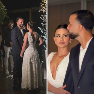 Caio Alexandre, do Bahia, se casa com Yngrid Ormonde no Rio de Janeiro; veja fotos