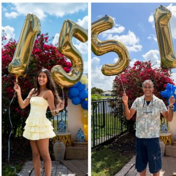 Filha caçula de Jair Oliveira e Tania Khalill celebra 15 anos com festa em casa