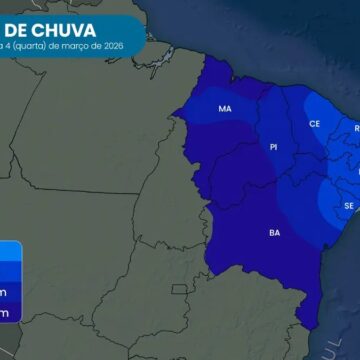 Região Nordeste segue em alerta para chuva volumosa; Bahia registra áreas de perigo extremo