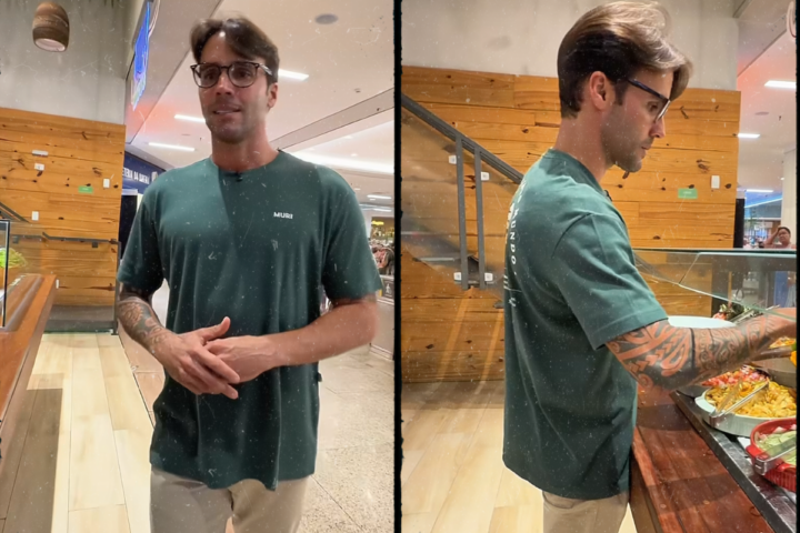 Daniel Cady almoça em shopping de Salvador e é elogiado por seguidoras: “Lindo!”
