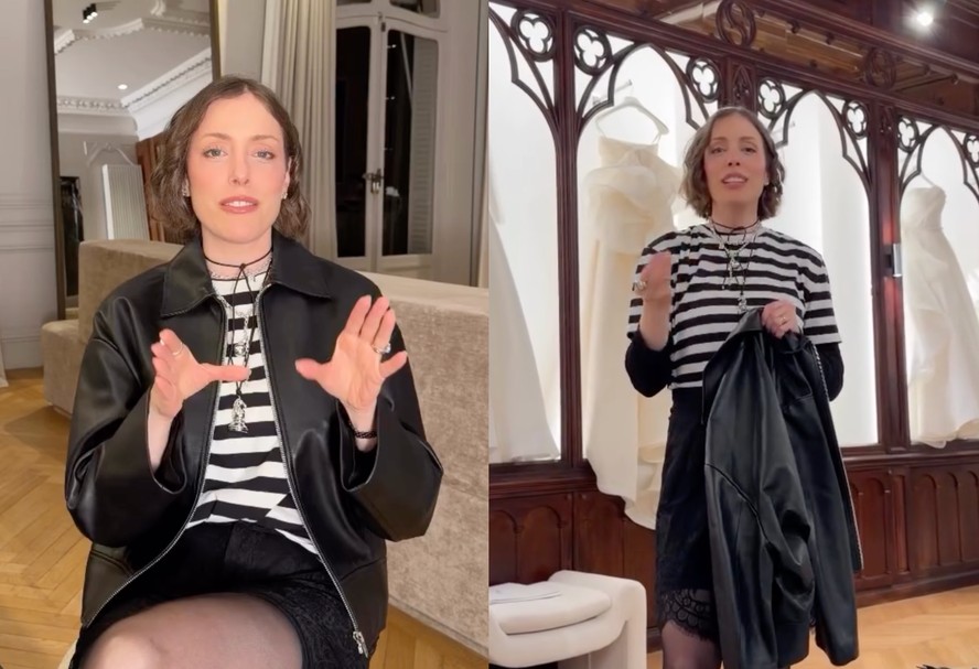 Fabiana Justus experimenta vestidos de noiva em Paris e declara: ‘Acho que eu achei’