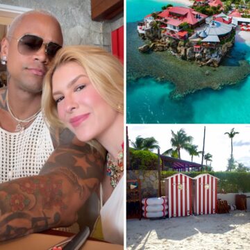 Conheça o Eden Rock, beach club de luxo escolhido por Léo Santana e Lore Improta para curtir férias no Caribe