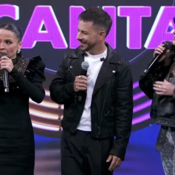 Maiara, dupla de Maraisa, chora ao cantar com Junior Lima no Domingão: ‘Fã obcecada’