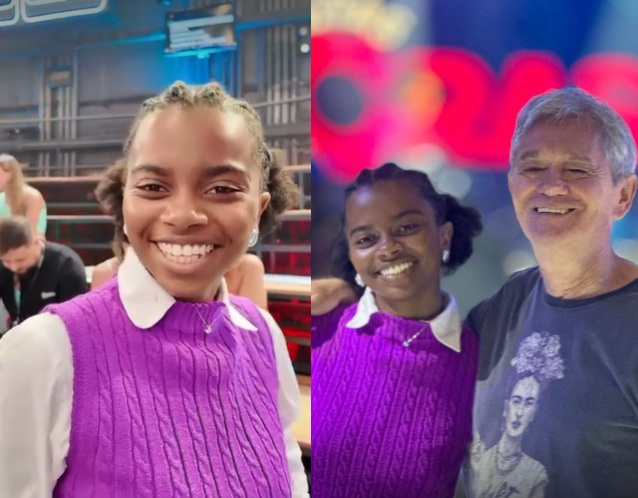 Após pedido em programa, ‘mini’ Glória Maria consegue estágio com Serginho Groisman