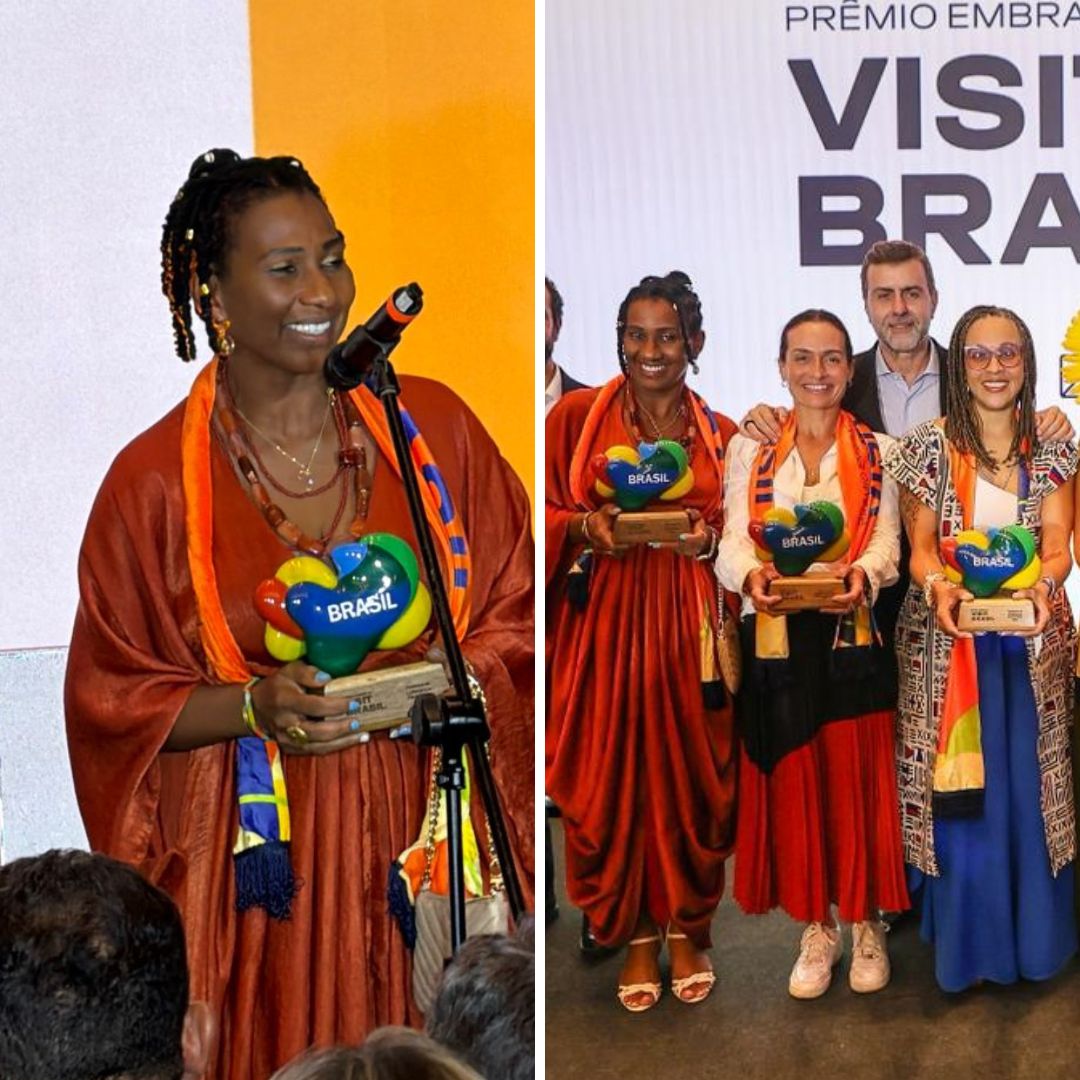 Baiana pioneira do afro turismo recebe prêmio da Embratur em Brasília