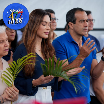 No Domingo de Ramos, Bruno Reis destaca avanços e aposta no turismo religioso em Salvador