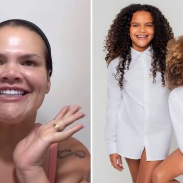 Filhas de Thais Carla assinam com agência de modelos e influenciadora comemora: ‘Minhas pequenas’