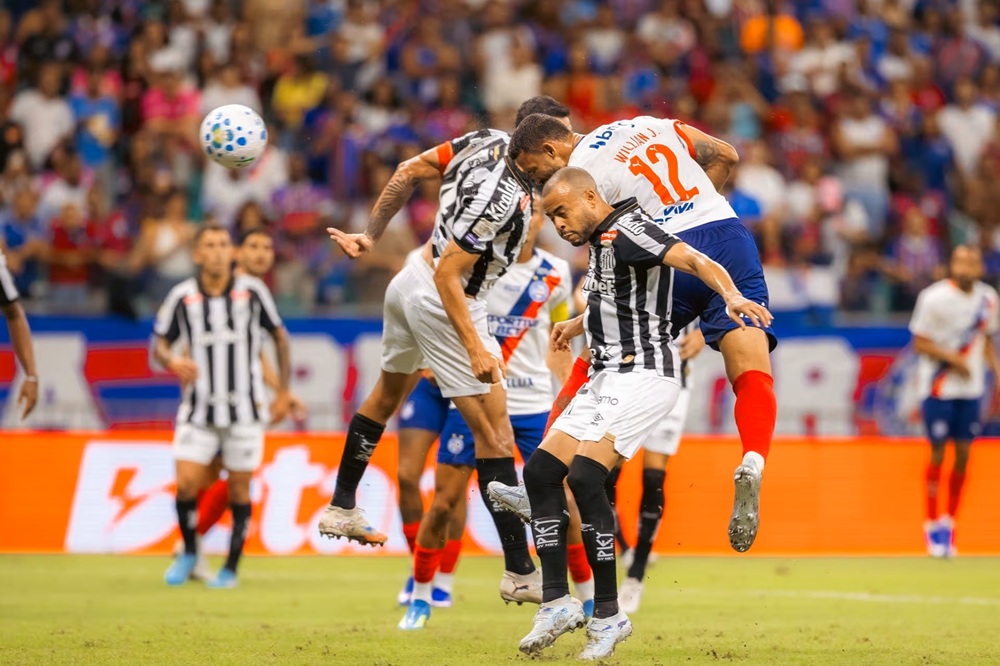 Bahia reage no segundo tempo, arranca empate e frustra Santos na Fonte Nova