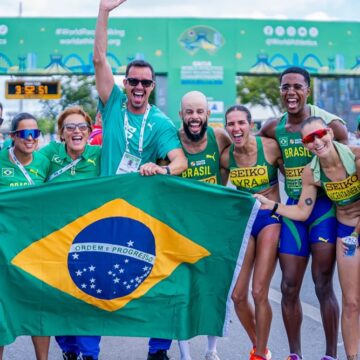 Brasil conquista bronze inédito na marcha atlética por equipes em Mundial em Brasília