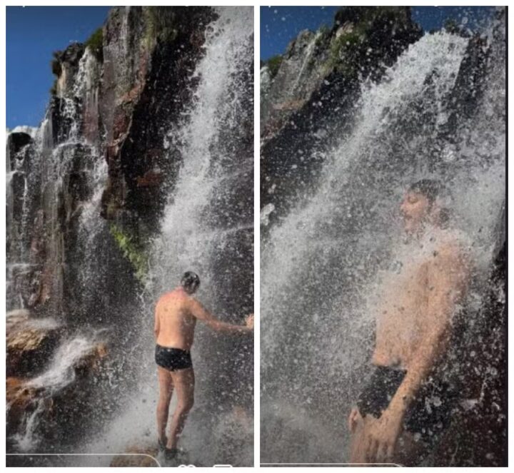 Fábio Porchat abre álbum em cachoeira após lipoaspiração e explica motivo do procedimento