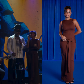 Clara Buarque divide palco com o pai, Carlinhos Brown, em evento em São Paulo