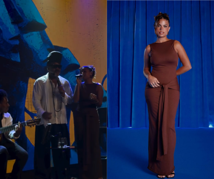 Clara Buarque divide palco com o pai, Carlinhos Brown, em evento em São Paulo