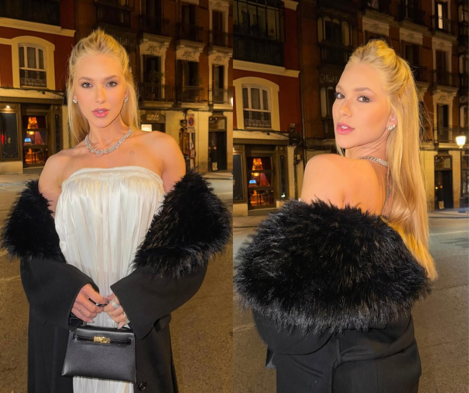 Virginia Fonseca usa bolsa de R$ 140 mil em jantar na Espanha