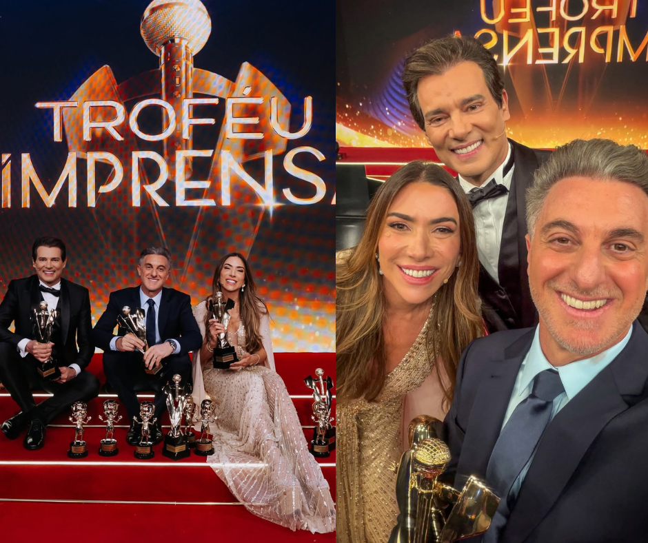 Luciano Huck encontra Celso Portiolli e Patrícia Abravanel no SBT e fala em “metaverso”