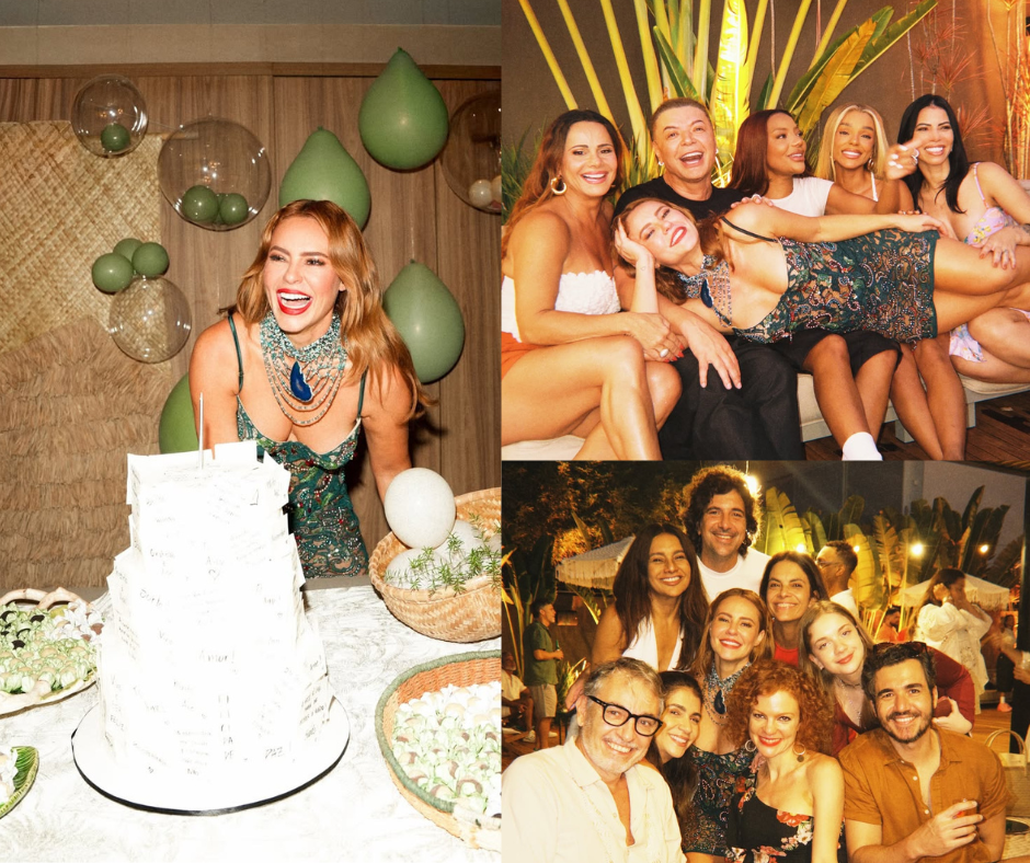 Paolla Oliveira compartilha fotos de festa de aniversário com amigos: ‘Ainda em êxtase’