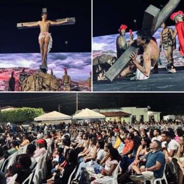 Encenação da Paixão de Cristo reúne 8 mil pessoas em Esplanada