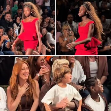 Filha de Giovanna Ewbank e Bruno Gagliasso estreia nas passarelas com marca baiana e pais não seguram a emoção