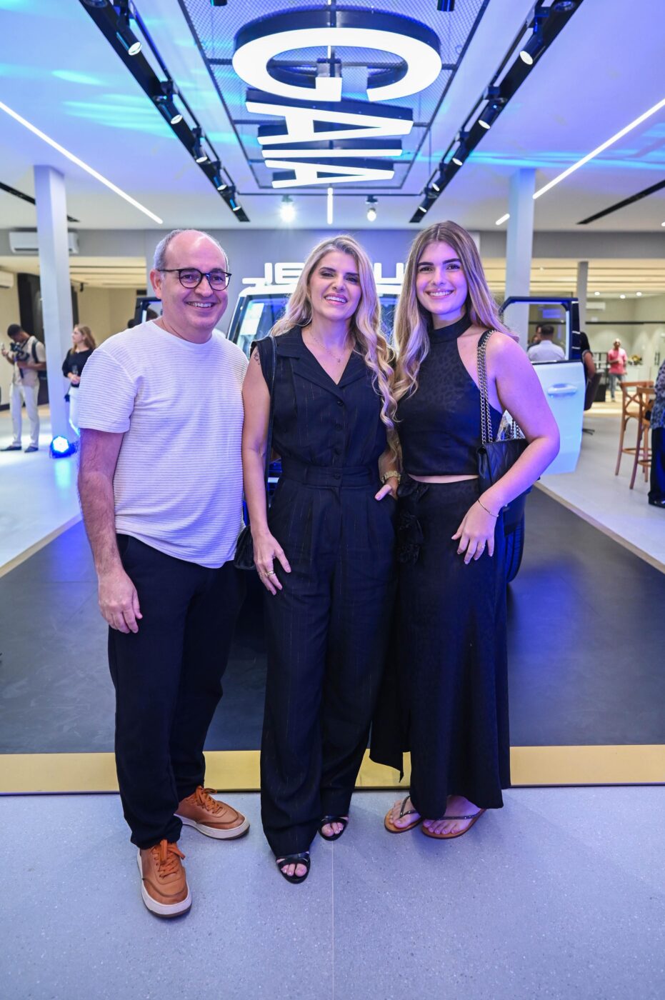 André Ricardo Cavalcanti, Carine Miranda e Maria Eduarda Miranda