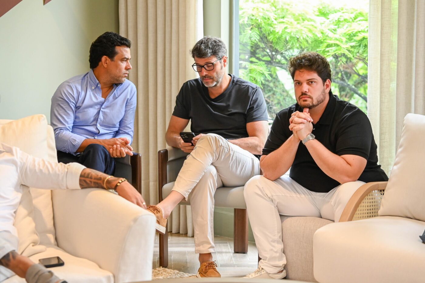 Caio Bandeira, Tiago Martins e Kauê Gramulha