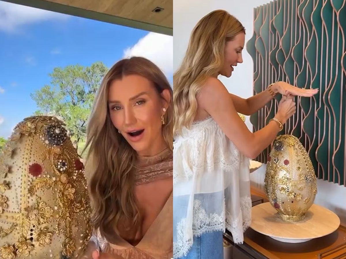 Um luxo! Ana Paula Siebert viraliza após exibir ovo da Páscoa avaliado em R$ 20 mil