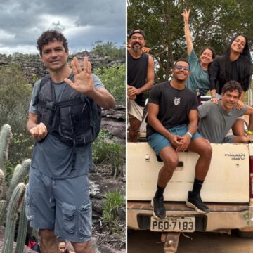 Jorge Vercillo visita Chapada Diamantina e elogia belezas da Cachoeira do Buracão: ‘Mágico’