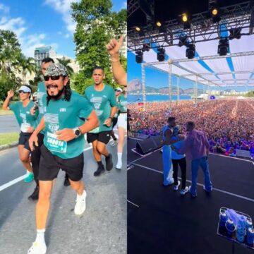 Aos 73 anos, Bell Marques reúne multidão para corrida no Rio de Janeiro; veja vídeo