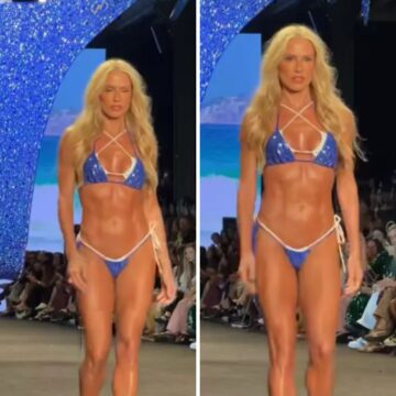 Deborah Secco chama atenção com visual musculoso no Rio Fashion Week