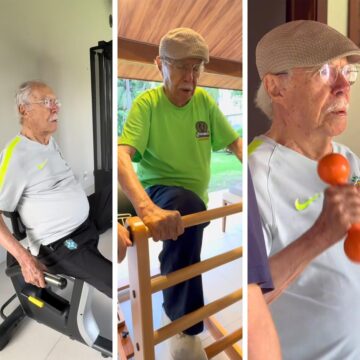Aos 95 anos, ex-presidente José Sarney compartilha rotina de exercícios físicos