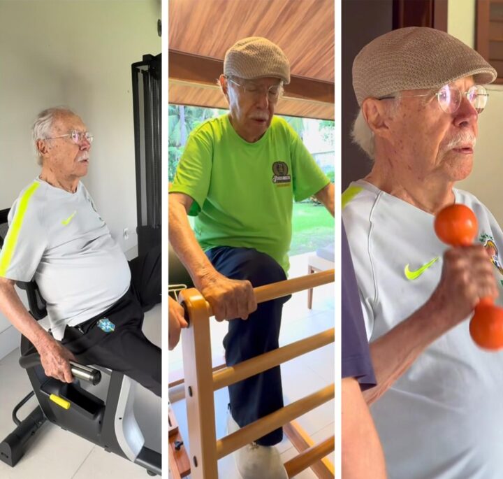 Aos 95 anos, ex-presidente José Sarney compartilha rotina de exercícios físicos