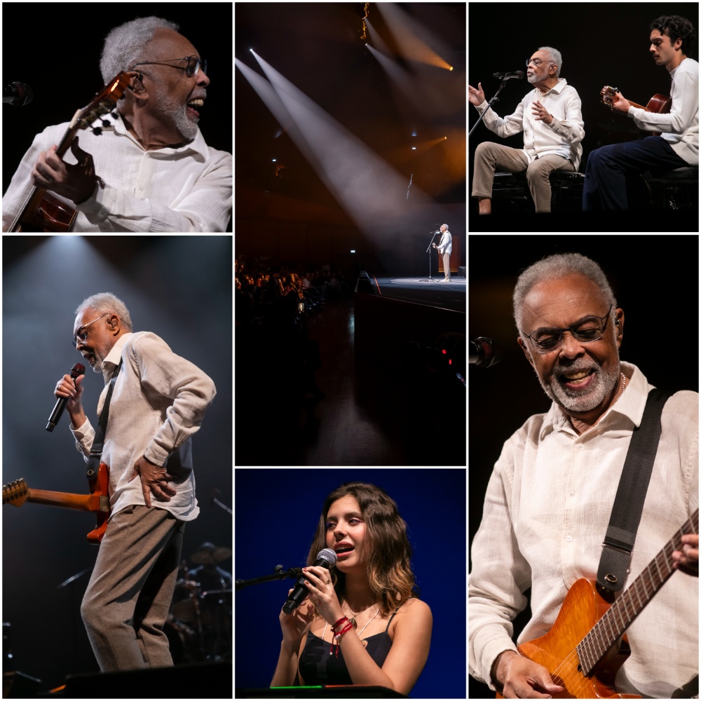 Ao lado dos netos, Gilberto Gil lota show em Roma durante passagem pela Europa