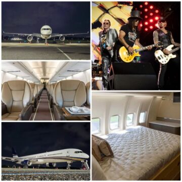 Avião que trouxe Guns N’ Roses para Salvador é considerado raro e tem até suíte; veja o interior