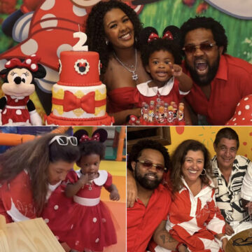 Xande de Pilares reúne Regina Casé e Zeca Pagodinho em festa de 2 anos da filha Estrela