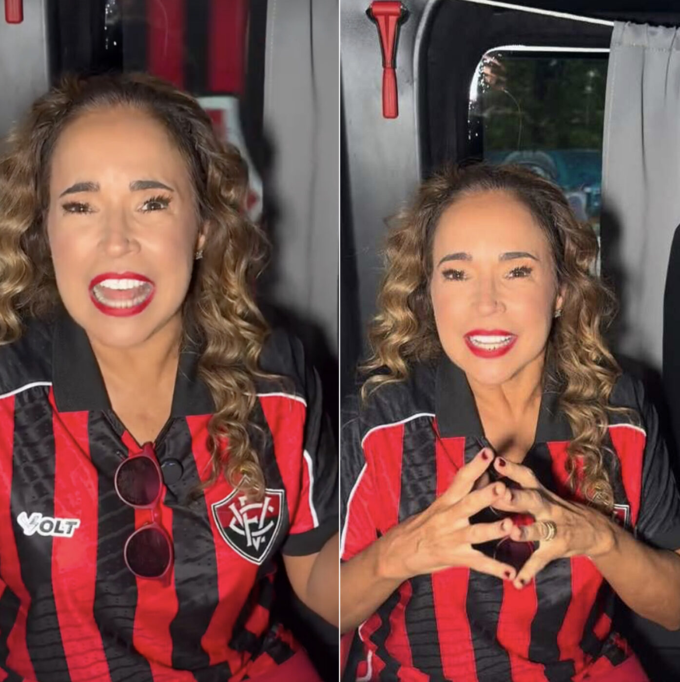 Daniela Mercury prestigia jogo do Vitória em Salvador: “Avante meu Leão”
