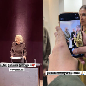 Gilberto e Flora Gil prestigiam espetáculo de Fernanda Montenegro: ‘A maior de todas’