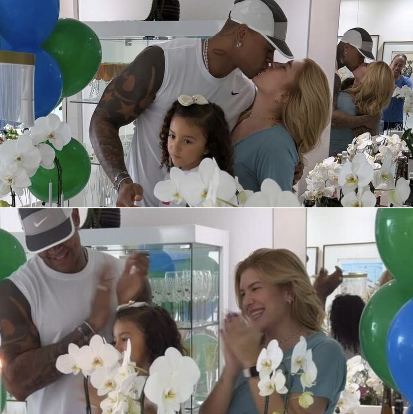 Aniversariante do dia, Léo Santana ganha surpresa de Lore Improta; veja