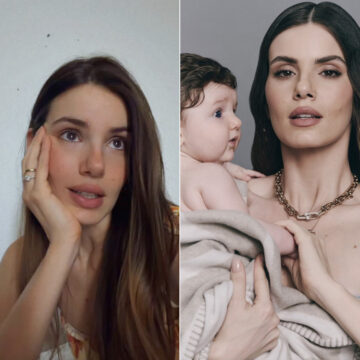Camila Queiroz se emociona após mostrar rosto da filha Clara: “Coisa mais preciosa da nossa vida”