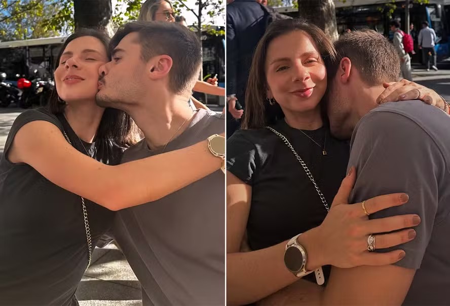 Recém-noivo, João Assunção, filho de Fabio Assunção viaja para Madri com a amada