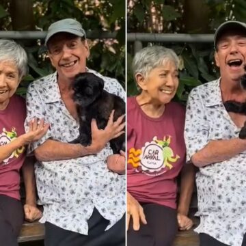 Após polêmica, Marcos Oliveira, o Beiçola, se diverte com amiga: ‘Enchemos a cara’