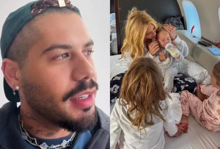 Após tensão com viagens, Zé Felipe comemora volta dos filhos com Virginia ao Brasil