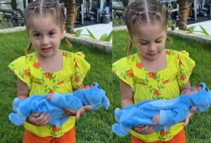 Virginia Fonseca reage ao conhecer a ‘neta’, Maria Eduarda: ‘Socorro’