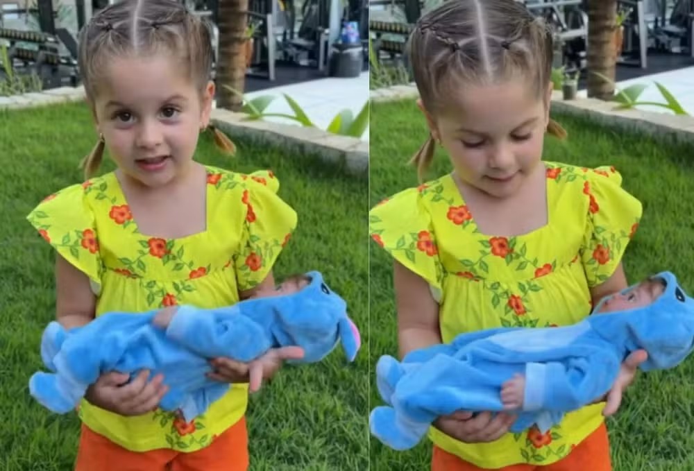 Virginia Fonseca reage ao conhecer a ‘neta’, Maria Eduarda: ‘Socorro’