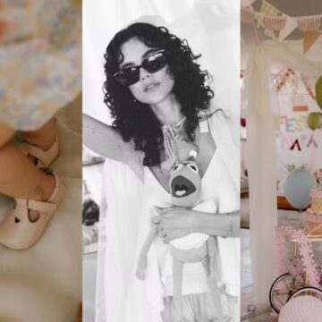 Discreta, Manu Gavassi abre álbum raro do aniversário da filha Nara