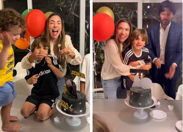 Filho de Rebeca Abravanel e Alexandre Pato rouba a cena na festa do primo, caçula de Patrícia