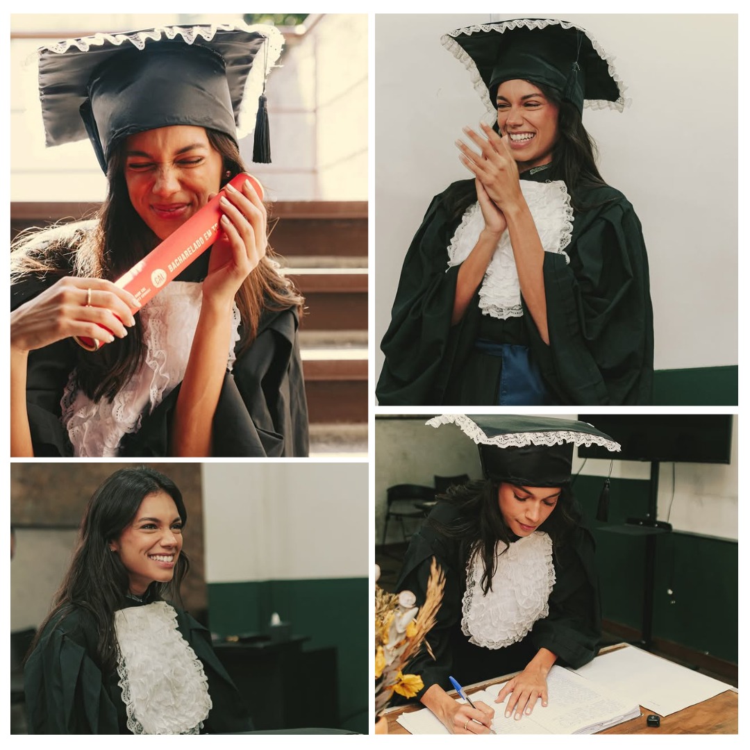 Alane Dias celebra formatura em Teatro e ganha homenagem de Fran Gil