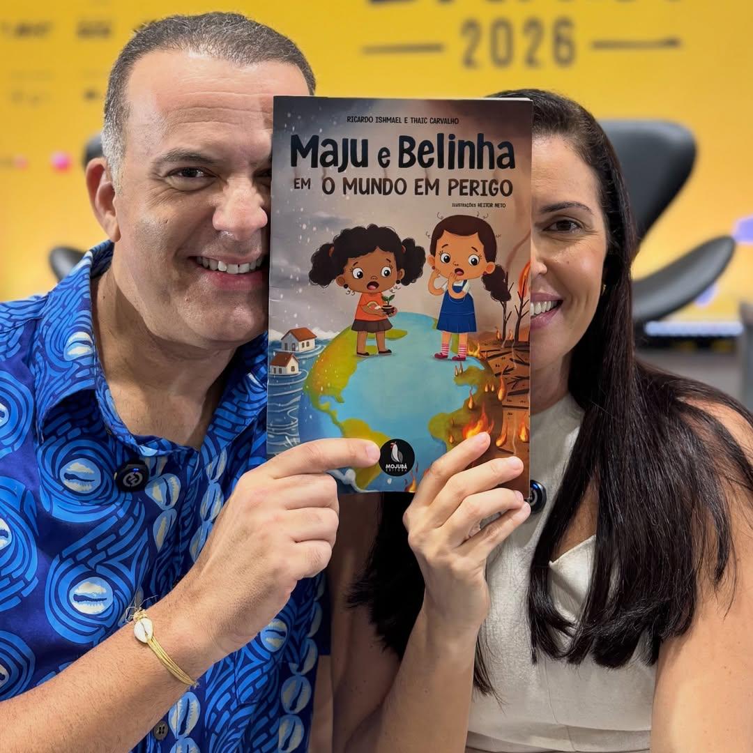 Ricardo Ishmael e Thaic Carvalho lançam livro infantil juntos e celebram amizade