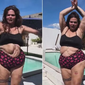 Thais Carla dança de top e shortinho após perder quase 100kg; confira
