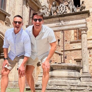 Ex-repórter do Mais Você, Felipe Suhre curte lua de mel na Toscana após casamento com diretor