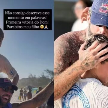 Filho de Pedro Scooby e Luana Piovani vence campeonato de surfe