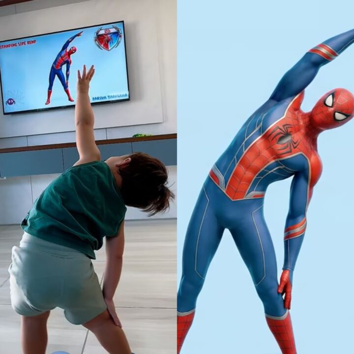 Vídeo de criança fazendo yoga com Homem-Aranha viraliza na web